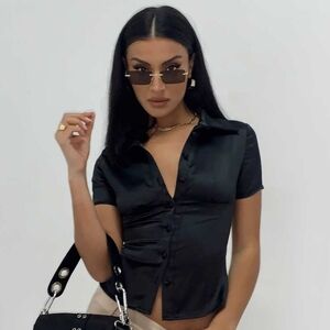 Princess Polly Black Bessie Top